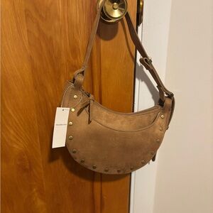 Abercrombie & Fitch Tan Studded Shoulder Bag